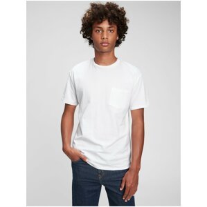 Bílé klučičí tričko GAP Teen z organické bavlny