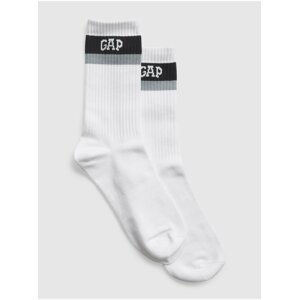Bílé pánské vysoké ponožky GAP athletic
