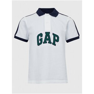 Bílé klučičí polo tričko logo GAP