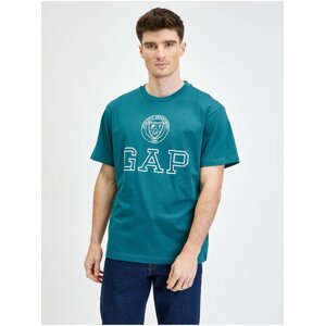 Zelené pánské tričko organic logo GAP