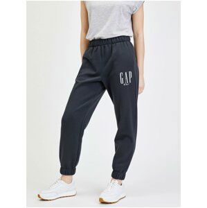 Černé dámské tepláky logo high rise jogger GAP