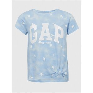 Modré holčičí tričko logo a hvězdičky GAP