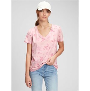 Růžové dámské tričko vintage organic GAP