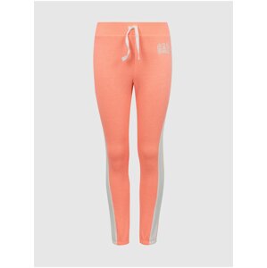 Oranžové holčičí tepláky jogger GAP