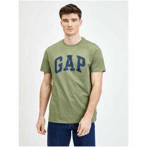 Zelené pánské tričko basic logo GAP