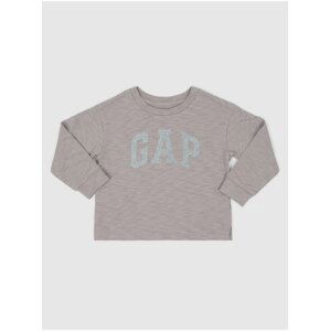 Šedé holčičí tričko logo GAP