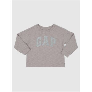 Šedé holčičí tričko logo GAP