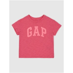 Růžové holčičí tričko logo GAP