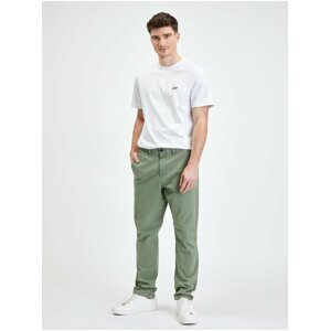 Zelené pánské kalhoty khaki straight taper GAP