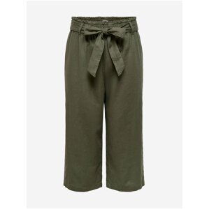 Khaki lněné culottes JDY Say