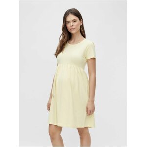 Světle žluté těhotenské šaty Mama.licious Sia