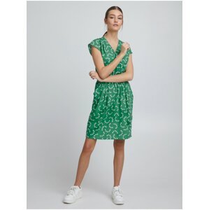 Zelené květované šaty ICHI