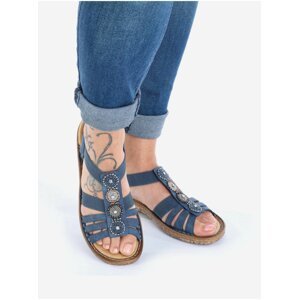 Modré dámské sandály Rieker