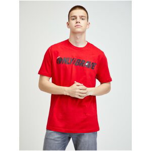Červené pánské tričko Diesel Just