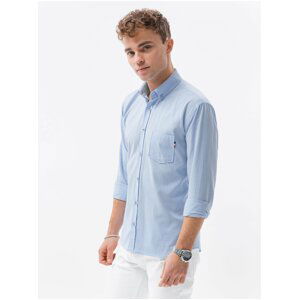 Světle modrá pánská košile Ombre Clothing K643