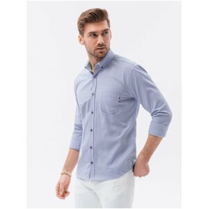 Světle modrá pánská košile Ombre Clothing K643