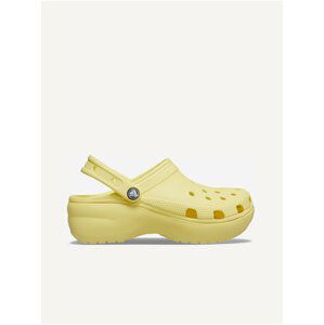 Žluté dámské pantofle na platformě Crocs Classic Platfrorm