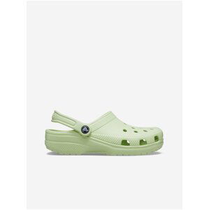 Světle zelené pantofle Crocs Classic