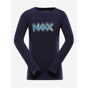 Tmavě modré dětské tričko s dlouhým rukávem a potiskem NAX Pralano