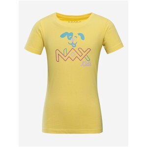 Žluté dětské tričko s potiskem NAX Lievro