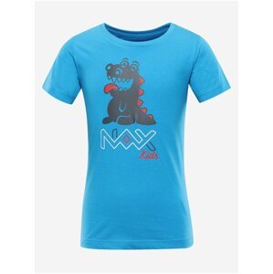 Modré dětské tričko s potiskem NAX Lievro