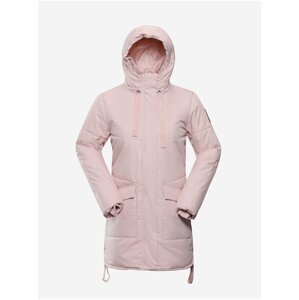 Světle růžový dámský zimní nepromokavý kabát NAX Velona