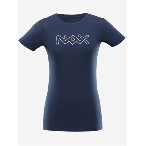 Tmavě modré dámské tričko s potiskem NAX Riva