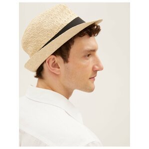 Texturovaný měkký klobouk Marks & Spencer béžová