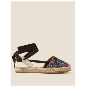 Plátěné šněrovací espadrilky Marks & Spencer oranžová