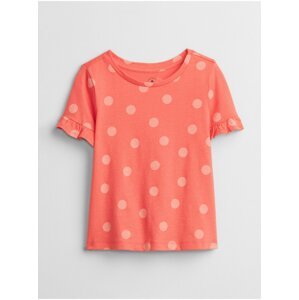 Oranžové holčičí tričko puntíkované