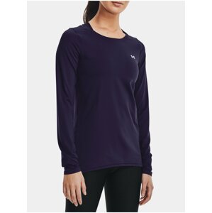 Tričko Under Armour UA HG Armour Long Sleeve - fialová