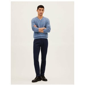 Italské kalhoty s úzkým střihem, 5 kapes Marks & Spencer námořnická modrá