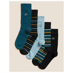 5 párů různých druhů ponožek s technologií Cool & Fresh™ Marks & Spencer černá