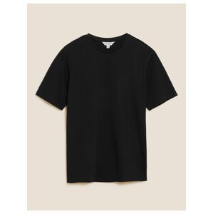 Tričko z prémiové bavlny, úzký střih Marks & Spencer černá