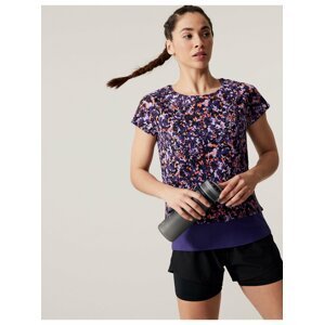 Dvouvrstvé tričko s propleteným detailem na zádech Marks & Spencer fialová