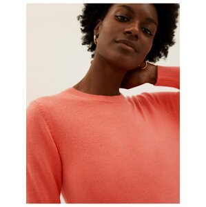 Mimořádně měkký svetr ke krku Marks & Spencer oranžová