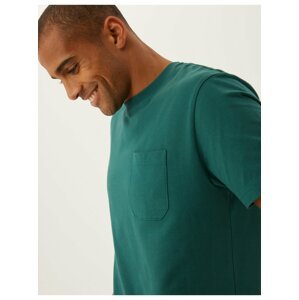 Tričko z čisté bavlny s vyšší gramáží Marks & Spencer zelená