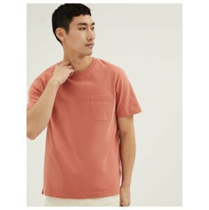 Tričko z čisté bavlny s vyšší gramáží Marks & Spencer oranžová