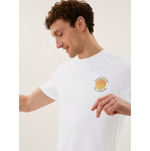 Tričko z čisté bavlny se solárním motivem Marks & Spencer bílá