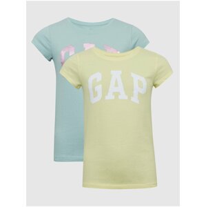 Barevná holčičí trička logo GAP, 2ks