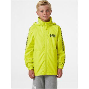 Neonově zelená lehká dětská bunda HELLY HANSEN Stripe Wind