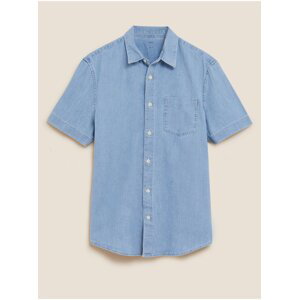 Džínová košile Marks & Spencer modrá