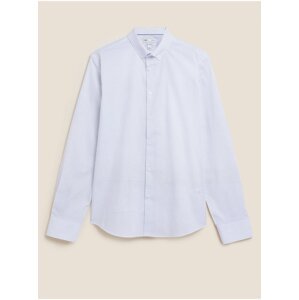 Strečová košile s vysokým podílem bavlny, úzký střih Marks & Spencer bílá