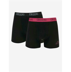 Černé boxerky - 2 pack Kappa Black/Fuchsia