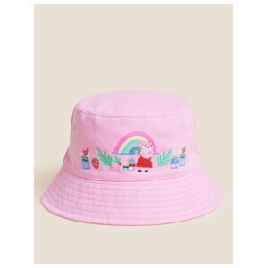 Dětský letní klobouk Peppa Pig™ z čisté bavlny (1–6 let) Marks & Spencer růžová