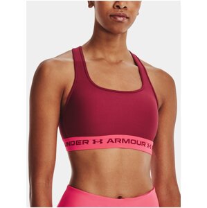 Tmavě růžová sportovní podprsenka Under Armour UA Crossback Mid Bra