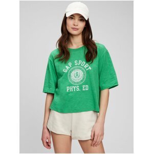 Zelené dámské tričko GAP logo easy sport