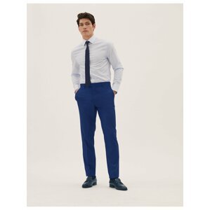 Jasně modré kalhoty úzkého střihu Marks & Spencer modrá