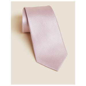 Kravata ze 100% hedvábí Marks & Spencer růžová