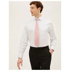 Bavlněná košile normálního střihu s nežehlivou úpravou Marks & Spencer bílá